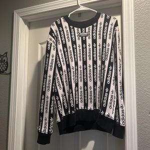 ADIDAS STRIPED CREWNECK MENS SZ S